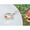 Magnifying Crystale Pendant Necklace With Love For Girls